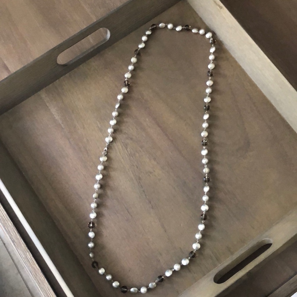 LOFT Silver Beaded Necklace